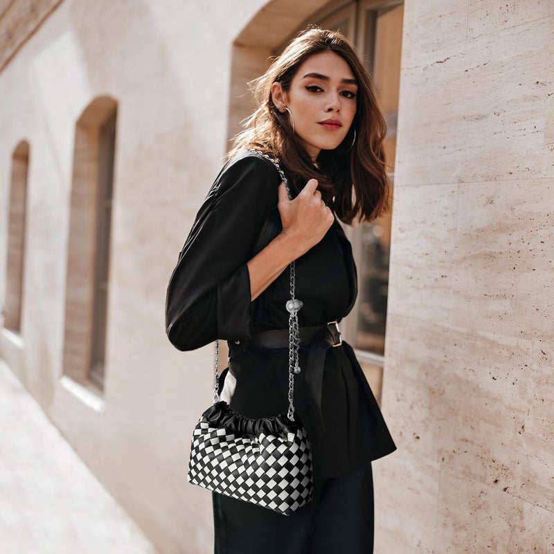 Joryin Woven Women's Crossbody Bag & Evening Purse, Trendy Dumpling Clutch & Hobo Cloud Shoulder Bag Trendy Dumpling Clutch - Image 2